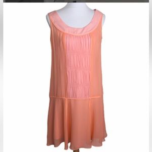 Sundance Sleeveless Dress, size 6, peach and pink; preowned